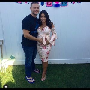 Pretty little thing ruffle sleeve dress